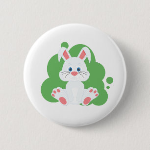 Cartoon bunny splash 6 cm round badge