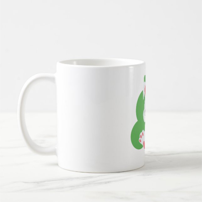Cartoon bunny splash coffee mug (Left)