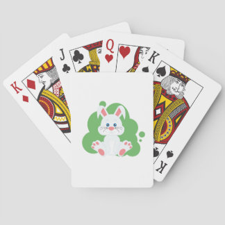 Cartoon bunny splash playing cards