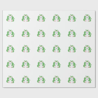 Cartoon bunny splash wrapping paper