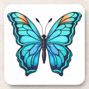Cartoon butterfly illustration coaster