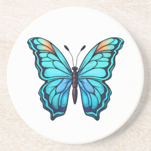 Cartoon butterfly illustration coaster