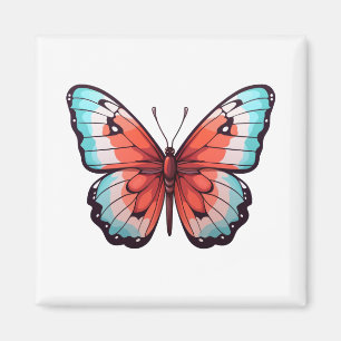 Cartoon butterfly illustration magnet