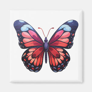 Cartoon butterfly illustration magnet