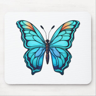 Cartoon butterfly illustration mouse mat