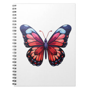 Cartoon butterfly illustration notebook