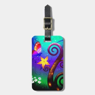 Cartoon Butterfly Luggage Tag