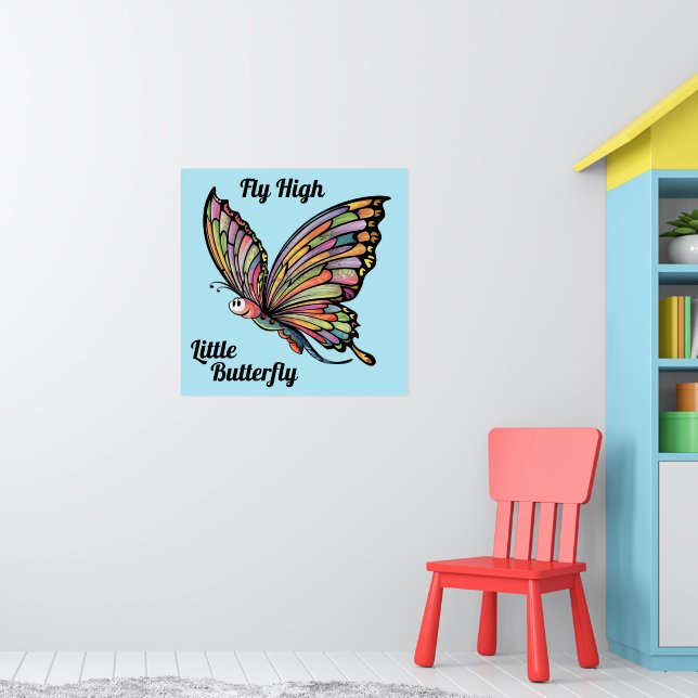 Cartoon Butterfly Personalised Poster (Nursery 1)