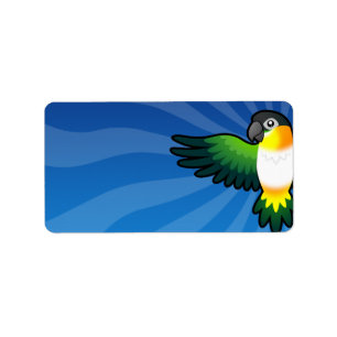 Cartoon Caique / Lovebird / Pionus / Parrot Label