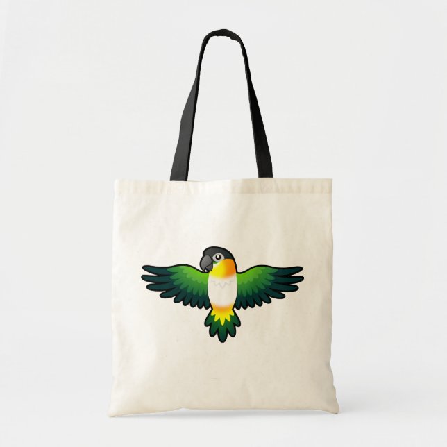 Cartoon Caique / Lovebird / Pionus / Parrot Tote Bag (Front)