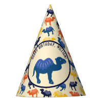 Cartoon Camel Blue Bactrian 2 Humps Personalised