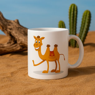 Cartoon Camel Smiling Desert Animal Character Coffee Mug