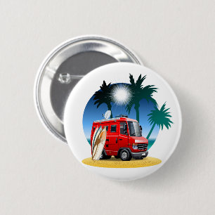 Cartoon Camper 6 Cm Round Badge