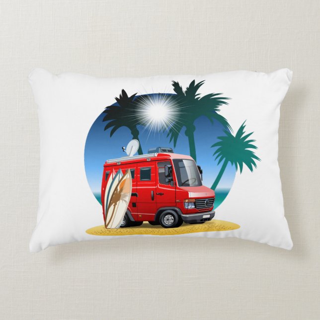 Cartoon Camper Decorative Cushion (Front)