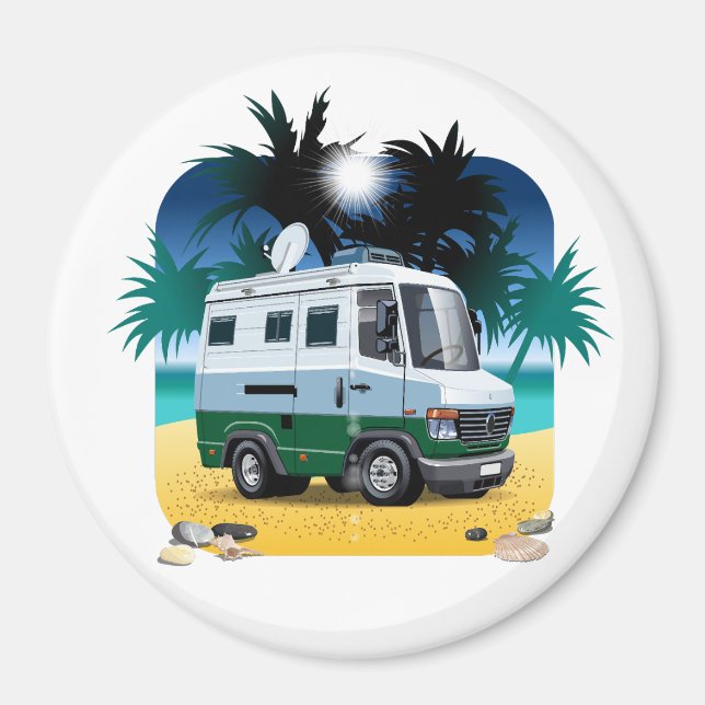 Cartoon Camper Magnet (Front)