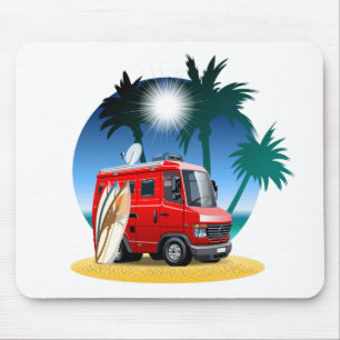 Cartoon Camper Mouse Mat