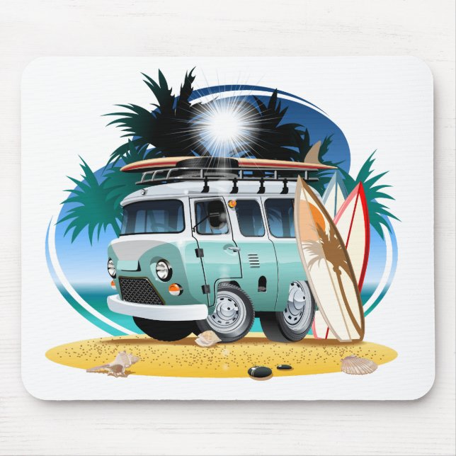 Cartoon Camper Mouse Mat (Front)