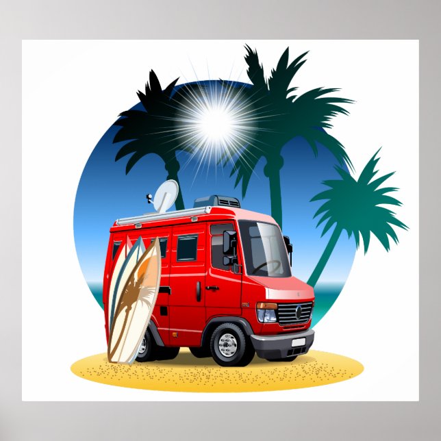 Cartoon Camper Poster (Front)