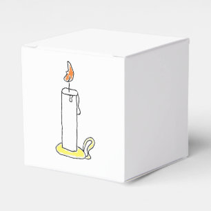 Cartoon Candle Holiday Candlestick Design Favour Box