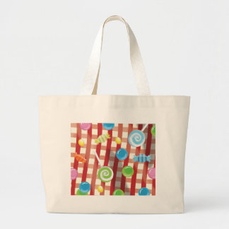 Cartoon Candy Large Tote Bag