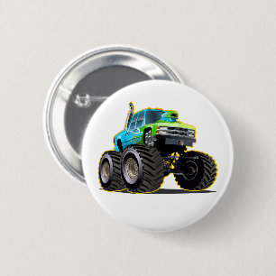 Cartoon car 6 cm round badge