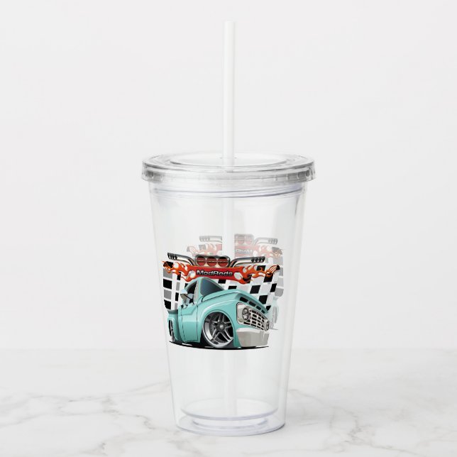 Cartoon car acrylic tumbler (Front)
