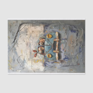 Cartoon car characters with textured look  tissue paper