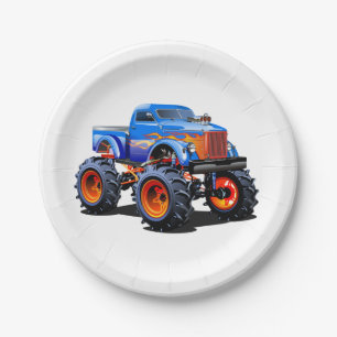 Cartoon car paper plate