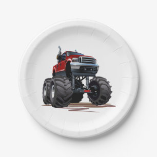 Cartoon car paper plate