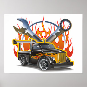 Cartoon car poster
