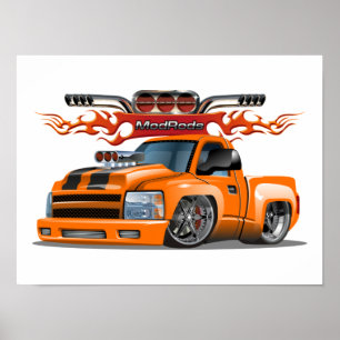 Cartoon car poster