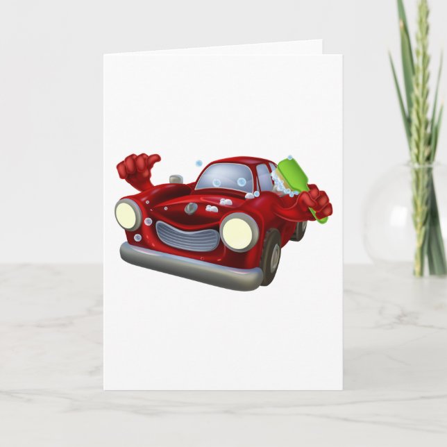 Cartoon car wash card (Front)