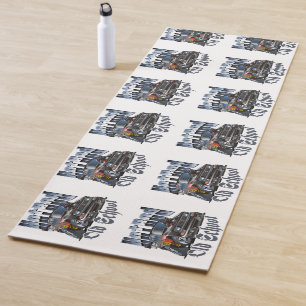 Cartoon car yoga mat