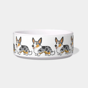 Cartoon Cardigan Welsh Corgi Bowl