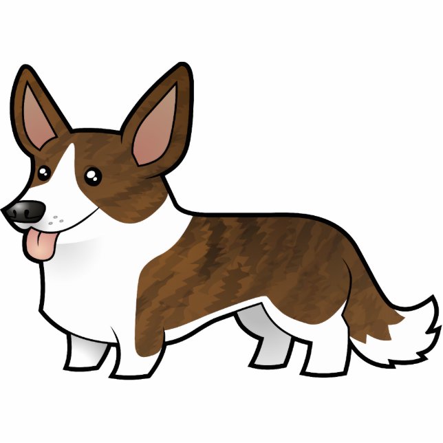 Cartoon Cardigan Welsh Corgi Photo Sculpture Magnet (Front)