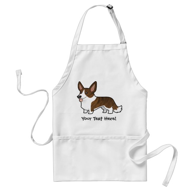 Cartoon Cardigan Welsh Corgi Standard Apron (Front)