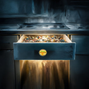 Cartoon carrots with big eyes and a smile to go ceramic knob