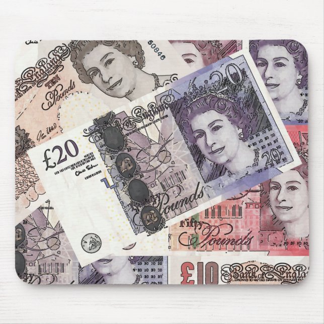 Cartoon Cash Mouse Mat (Front)