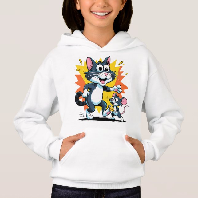 Cartoon Cat and Mouse Chase (Front)