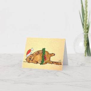 Cartoon Cat Christmas Card