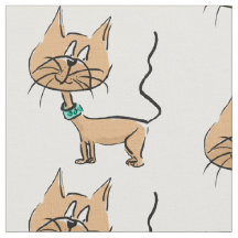Cartoon cat fabric
