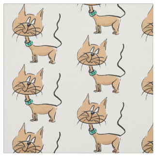 Cartoon cat fabric