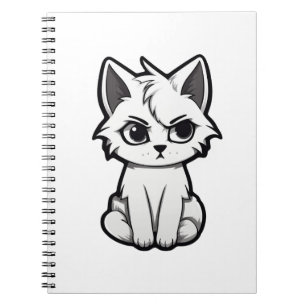 Cartoon cat illustration notebook