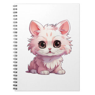 Cartoon cat illustration notebook