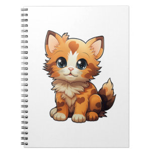 Cartoon cat illustration notebook