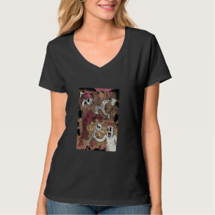 Cartoon Cat Pink Flying Saucer Roswell Area 51 Bel T-Shirt