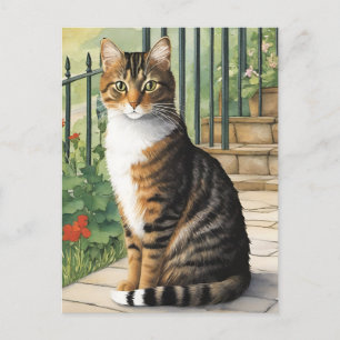 Cartoon Cat Postcard