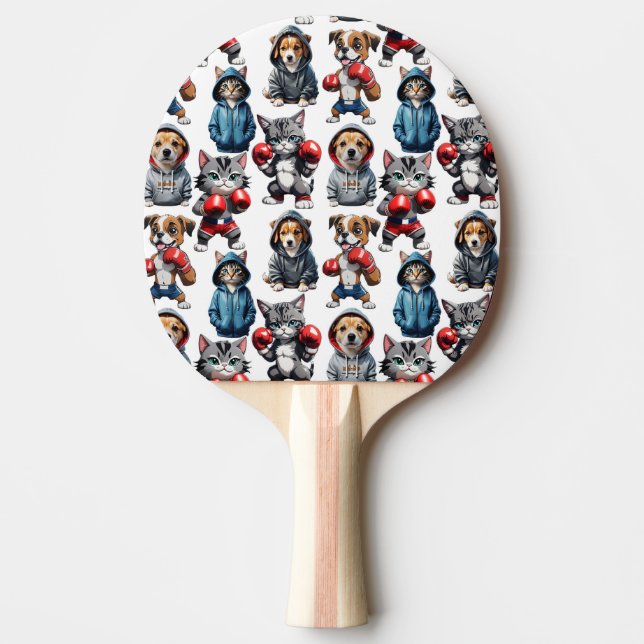 Cartoon Cats And Dogs Design  Ping Pong Paddle (Front)