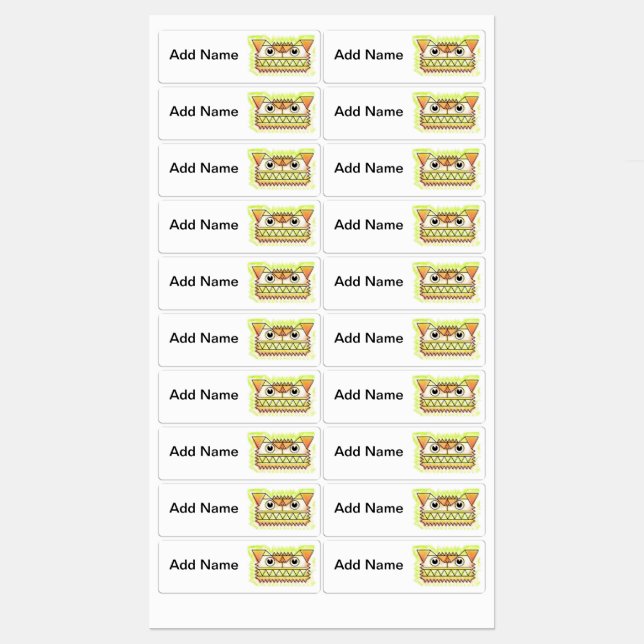 Cartoon Cats and Dogs Labels (Sheet)