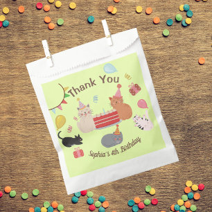 Cartoon Cats Birthday Party Favour Bags